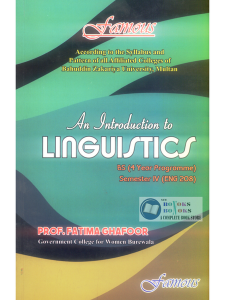 Famous An Introduction To Linguistics For BS