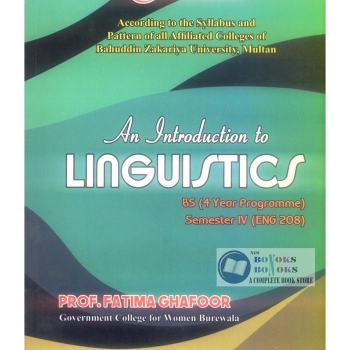 Famous An Introduction To Linguistics For BS