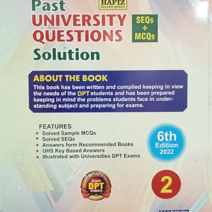 Assistance DPT MCQs SEQs LEQs For DPT Exams 5th Edition By Dr Abdullah Akhtar