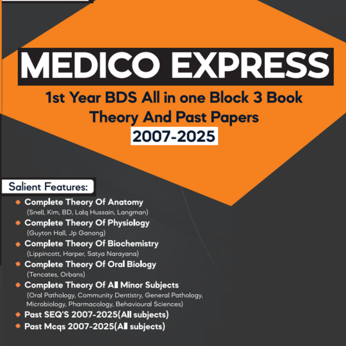 Key To BDS Block 3 Medico Express For 1st Year BDS 