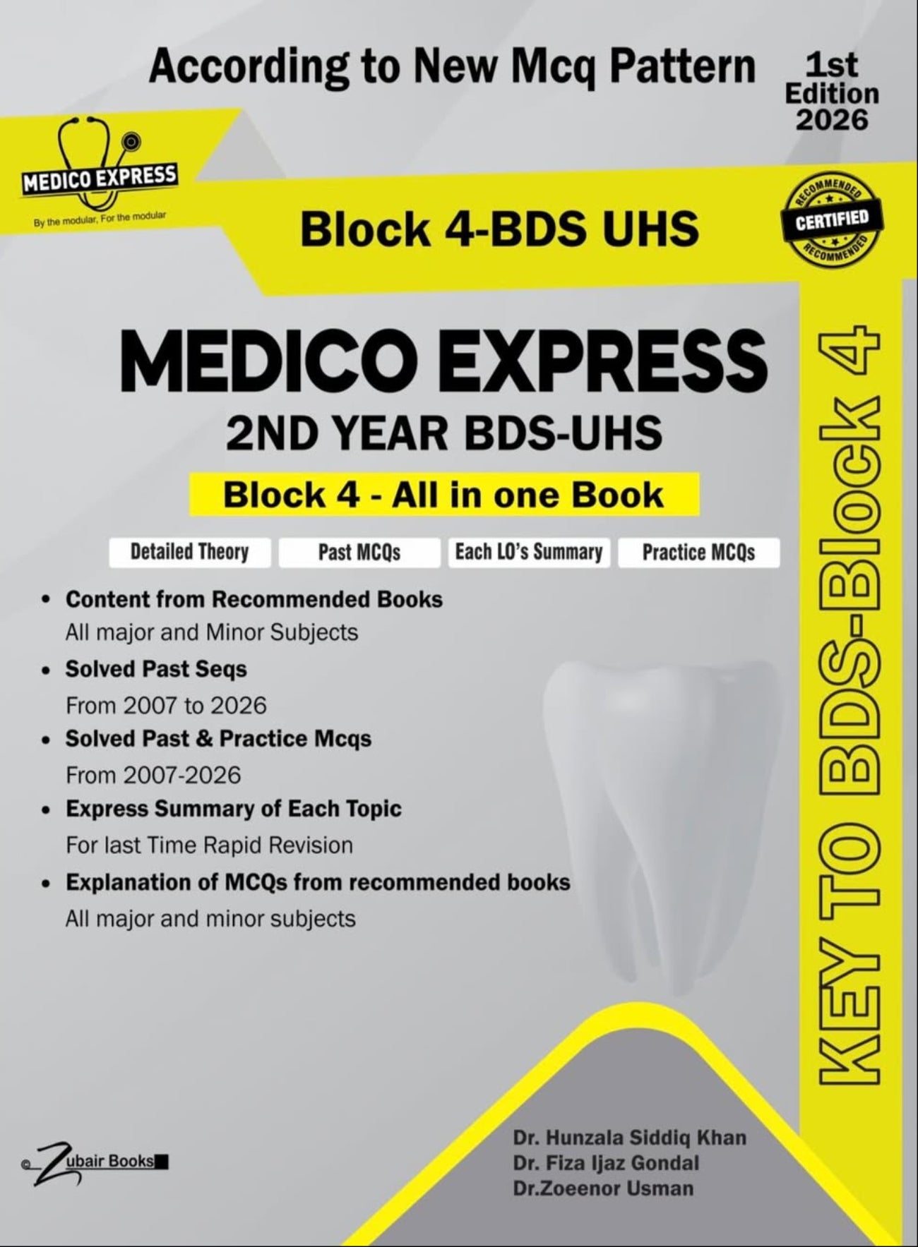 Key To BDS Medico Express - Block 4 2nd Year BDS – BooksNbooks