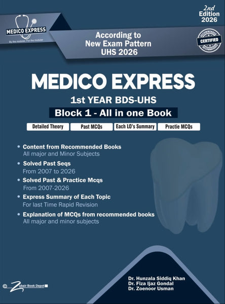 Key To BDS Medico Express Block 1 For 1st Year BDS