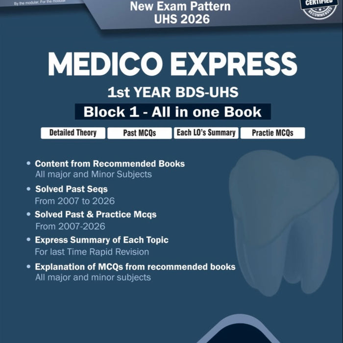 Key To BDS Medico Express Block 1 For 1st Year BDS