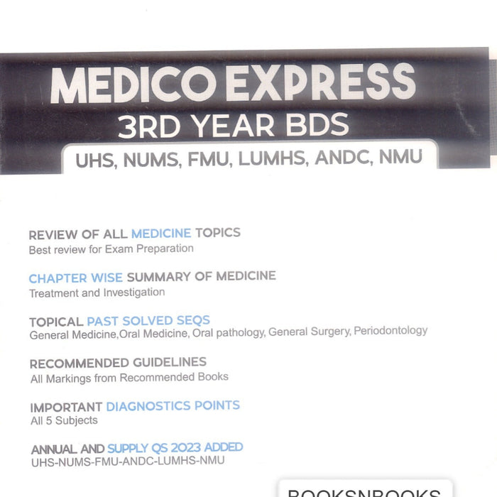 Key To BDS Medico Express For 3rd Year BDS