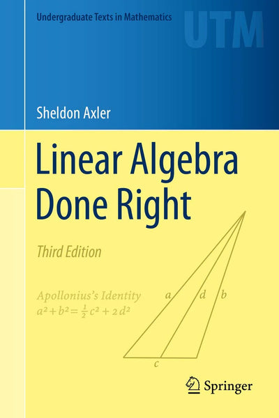 Linear Algebra Done Right 3rd Edition by Sheldon Axler