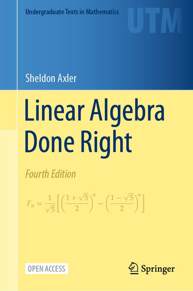 Linear Algebra Done Right 4th Edition