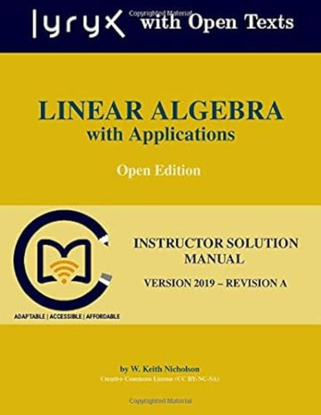 Linear Algebra with Applications