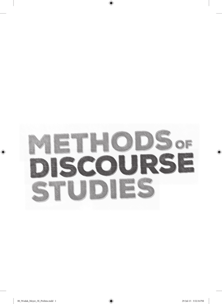 Methods of Discourse Studies 3rd Edition