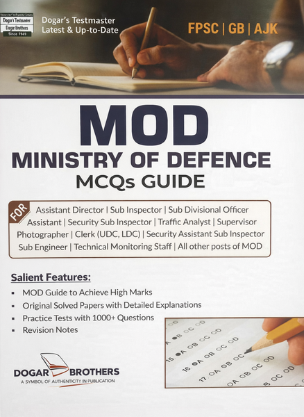 Ministry Of Defence (MOD) MCQs Guide For Assistant Director Sub Inspector