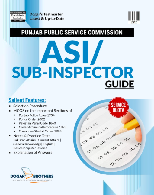 ASI Sub Inspector Test Guide For PPSC