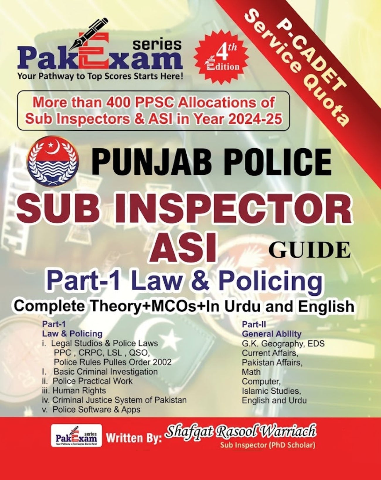 Sub Inspector ASI Guide 4th Edition by Shafqat Rasool Warraich ...
