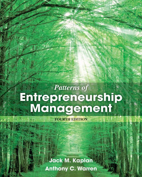Patterns of Entrepreneurship Management 4th Edition