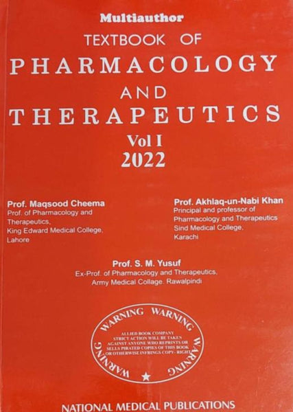 Pharmacology and Therapeutics VOL 1