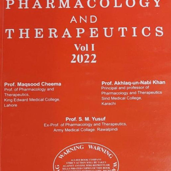 Pharmacology and Therapeutics VOL 1