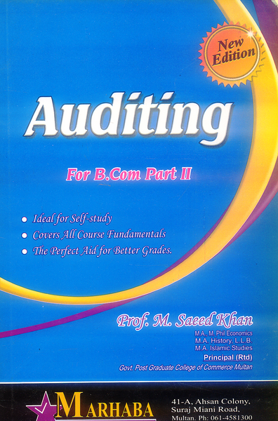 Principles of Auditing For B.Com Part II