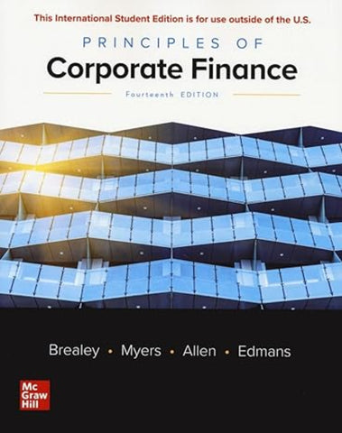Principles of Corporate Finance 14th Edition by Richard A Breadley