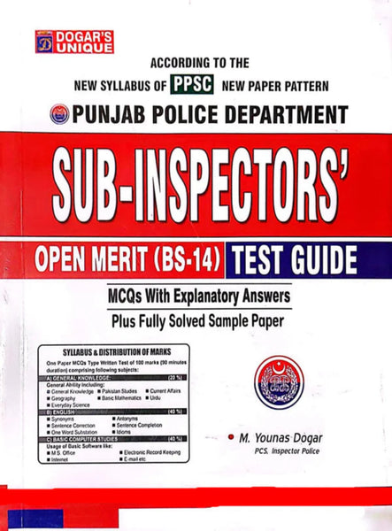 Punjab Police Department Sub Inspectors Test Guide