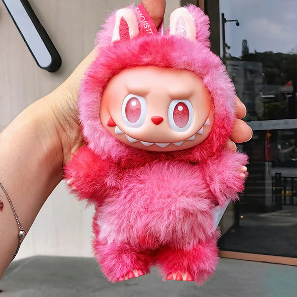 Labubu Doo — Fluffy Pink Monster Plush Figure