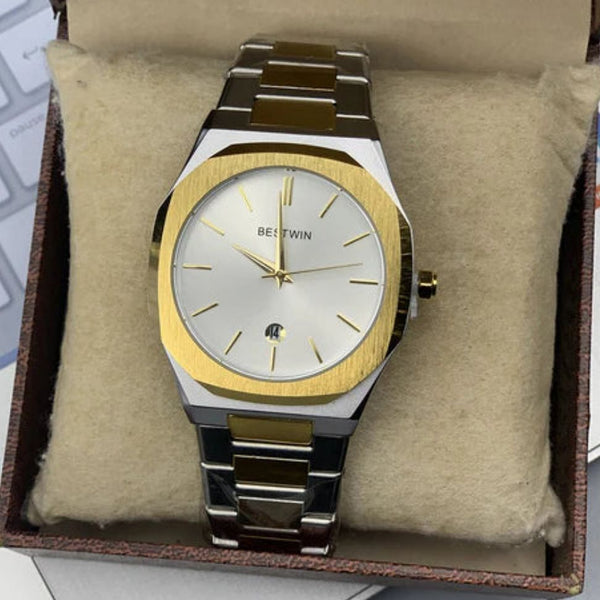 bestwin watches for men Golden + Silver