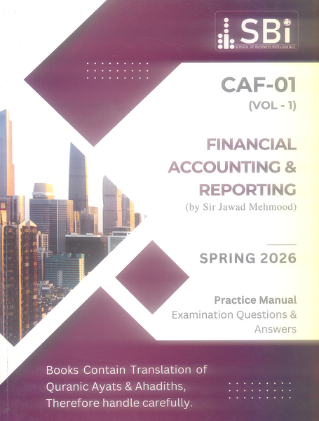 SBI CAF 01 Financial Accounting And Reporting