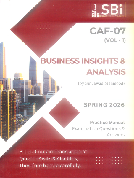 SBI CAF 07 Business Insights And Analysis 