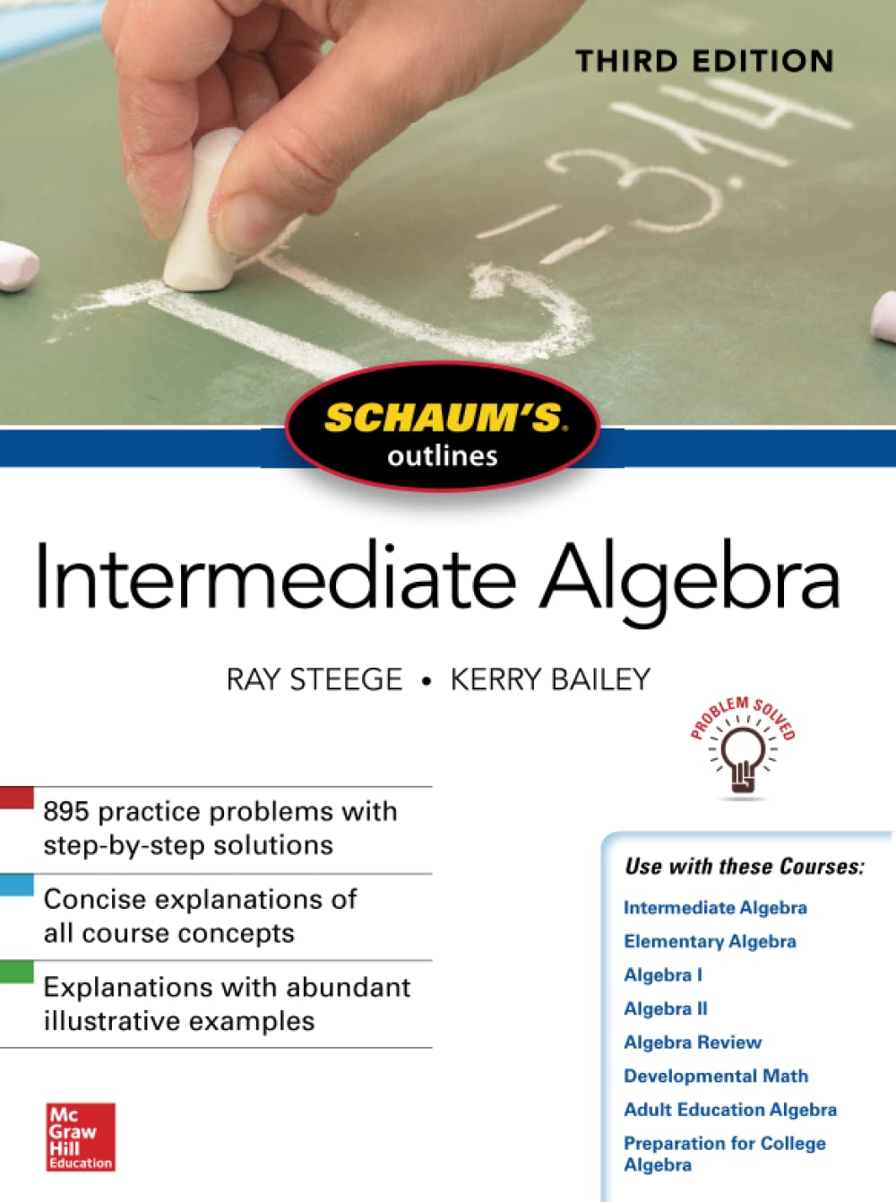 Schaum Math Schaums Outline Of Intermediate Algebra 3rd Edition by Ray Steege ...
