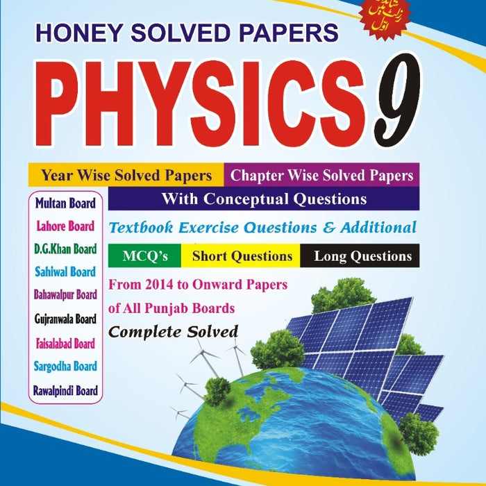 Honey Solved Papers Physics (EM) For Class 9th