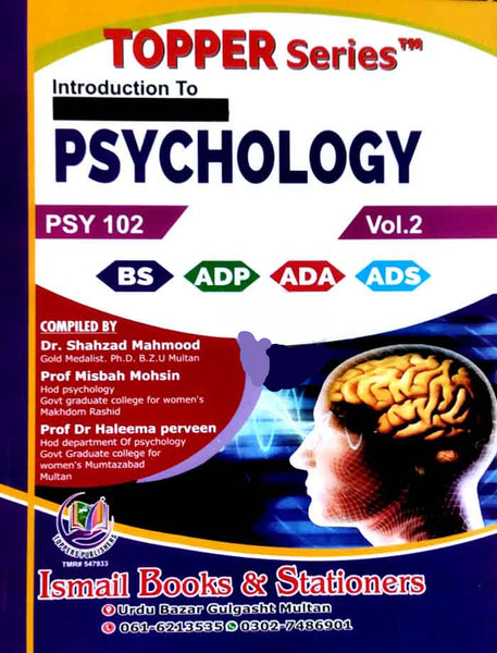 Topper Series Introduction to Psychology Vol 2