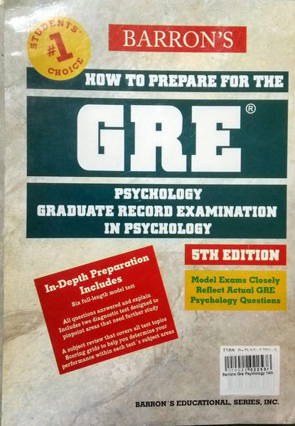 BARRONS GRE PSYCHOLOGY 5TH EDITION