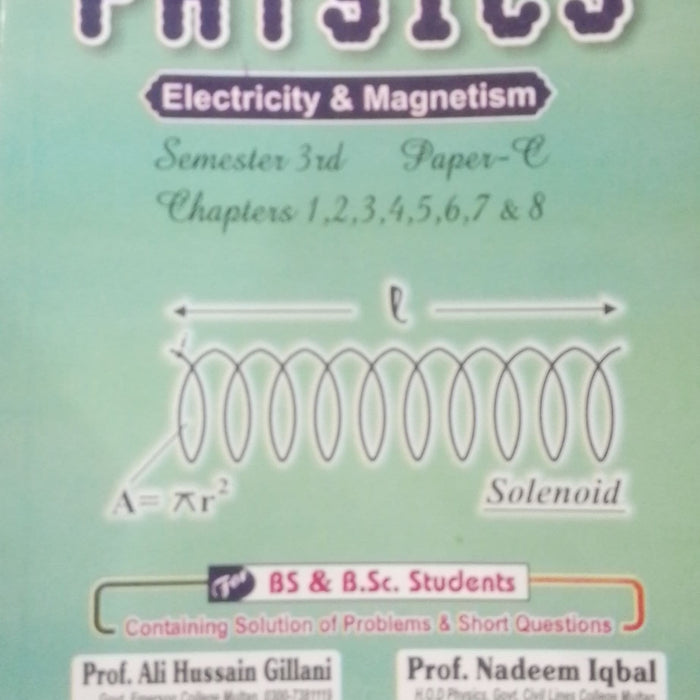 Iqra Notes on Physics Electronics & Magnetism For BS Bsc By Nadeem Iqbal