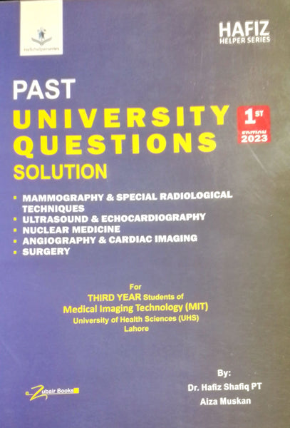 Hafiz Helper Series Past University  Questions Solution for MIT 1st Edition By Hafiz Shafiq