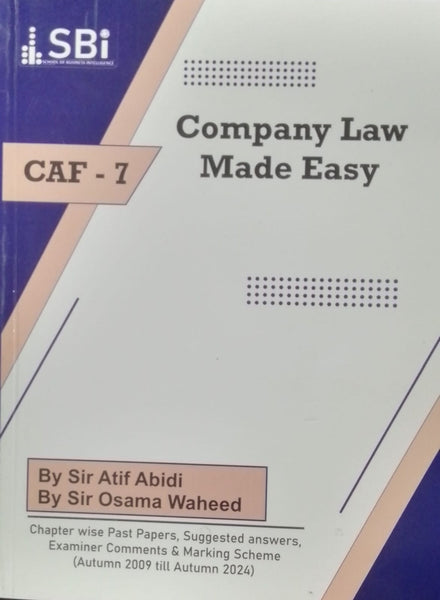 CAF -7 Company Law Made Easy 14th Edition-SBI