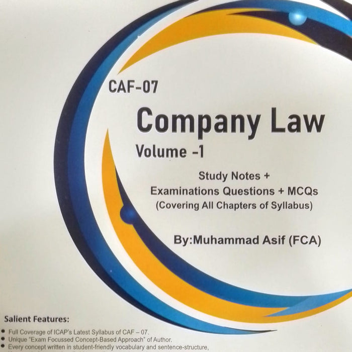 CAF - 07 Company Law Volume- I & II   By Muhammad Asif 