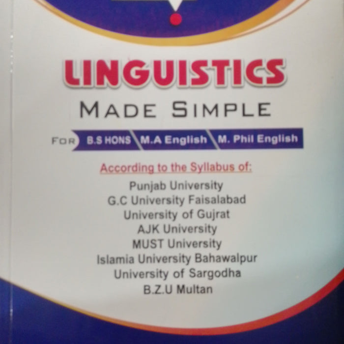 To The Point Linguistics Made Simple For BA By Prof. Aftab Ahmad