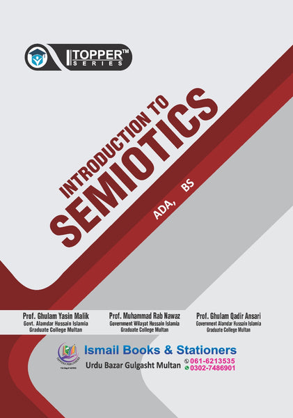 Topper Introduction to Semiotics For ADA/BS by Ghulam Yasin 