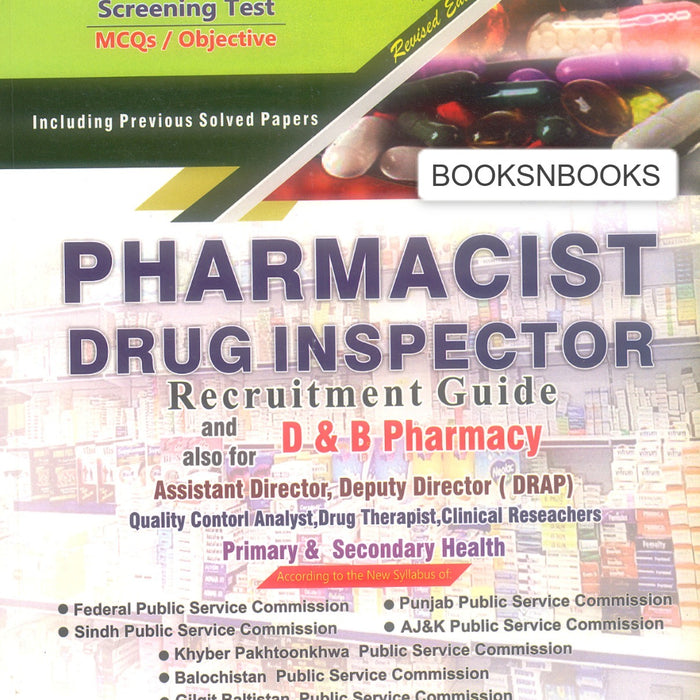 Pharmacist Drug Inspector MCQS For PSC NTS By M. Arshad Bhatti