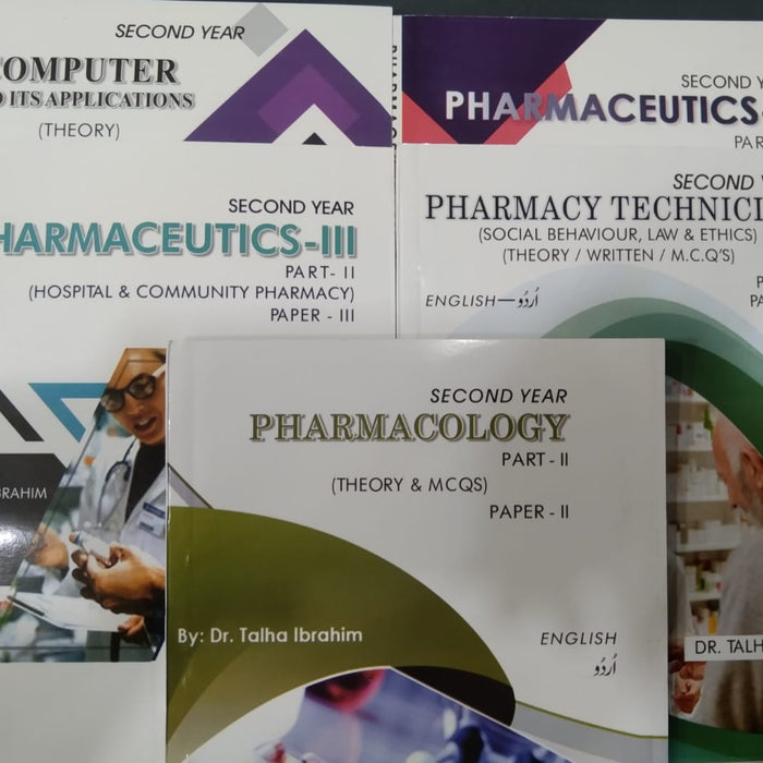 Daneyal Pharmacy Technician Part - II  (2nd Year) 5 Books Set With Urdu Translation