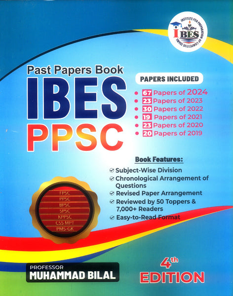 IBES Past Paper Book For PPSC 4th Edition By Muhammad Bilal