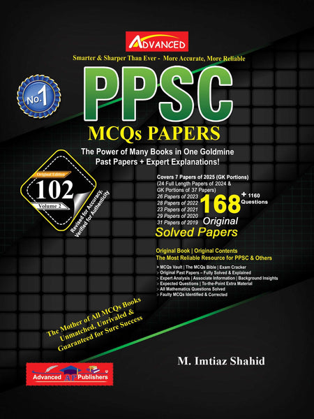 Advanced PPSC MCQs Model Papers By M. Imtiaz Shahid