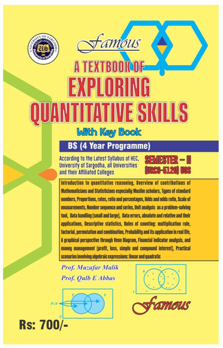 A Textbook of Exploring Quantitative Skills With Key Book For BS
