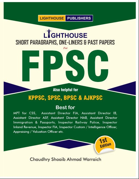 LIGHTHOUSE FPSC – Short Paragraphs, One-Liners & Past Papers