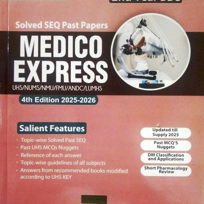 Key To BDS 2nd Year Medico Express Solved SEQ Past Papers by Dr Hunzala Khan