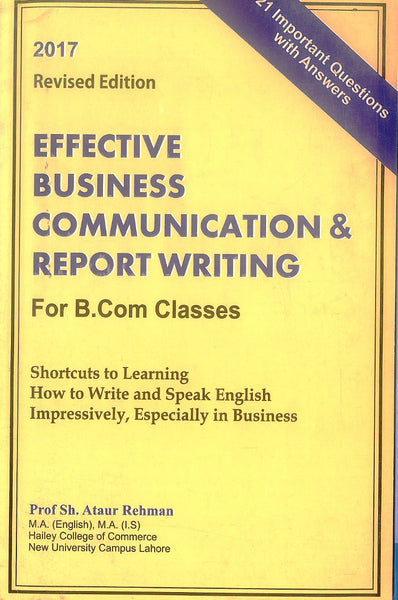 Effective Business Communication & Report Writing