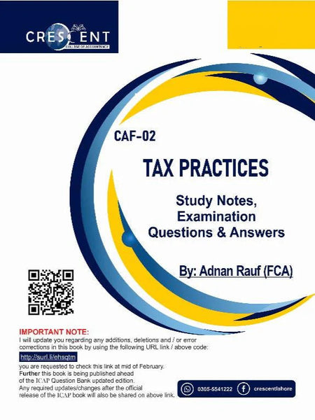 CAF-02 Taxation Principles And Compliance by Adnan Rauf - Crescent