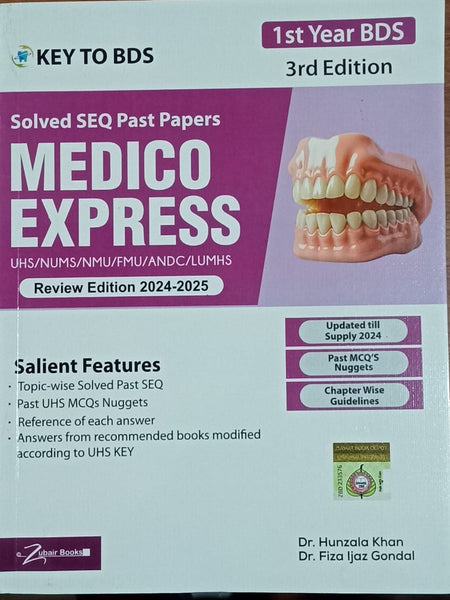 Key To BDS 1st Year Solved SEQ Past Papers Medico Express