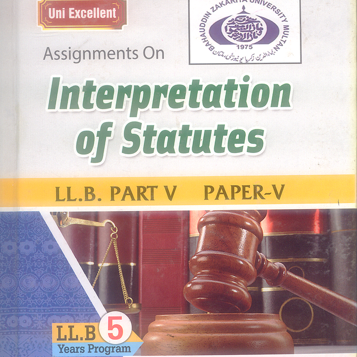 Assignments on Interpretation of Statutes