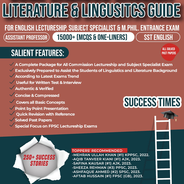 Compendious English Literature & Linguistics Guide by Kashif Ali