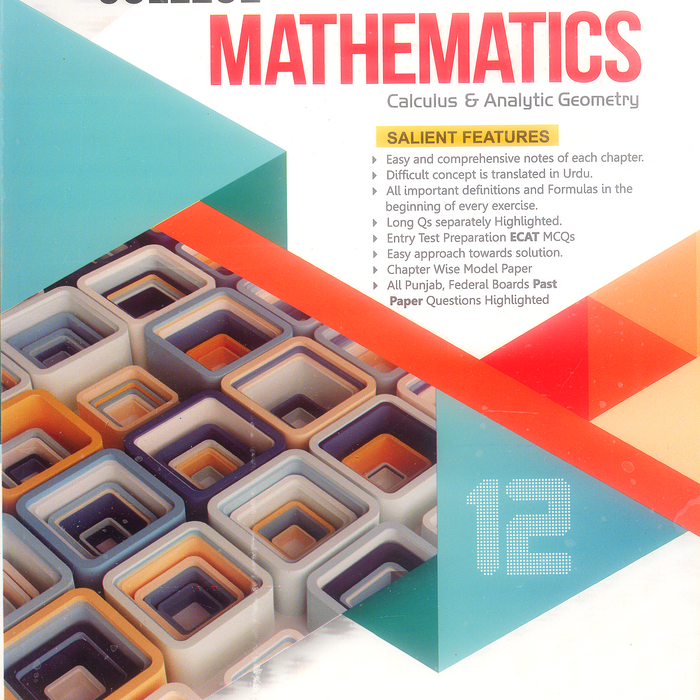 College Mathematics Calculus And Analytic Geometry Subjective Book For 12th