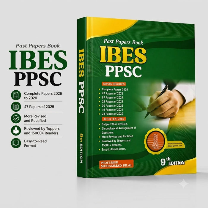 IBES Past Paper Book For PPSC 9th Edition by Muhammad Bilal