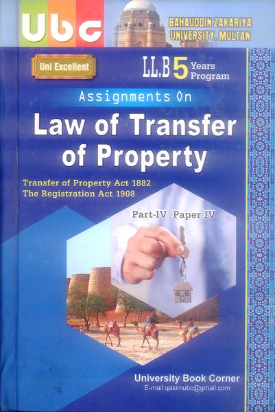 Assignments on Law of Transfer of Property For LLB 5 year 